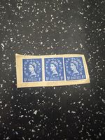 GB Postage Revenue Blue 1D Stamp Queen Elizabeth II Used