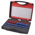 Thread Checker 50 PCS Nut and Bolt Inch and Metric Screw Thread Identifier Gauge