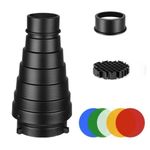 Flash Snoot Mount Conical Snoot Kit Optical Photography Flash Condenser Tube UK
