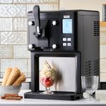 COOKS professional Countertop Soft Serve Ice Cream Machine, Black/Silver
