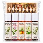 Holy Anointing Oils 5 From Jerusalem Israel Myrrh Rose Amber Jasmine 8ml Set