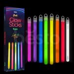8"Glow Sticks Party Pack 16 Pcs Color Party Favors with Connector Non-Toxic