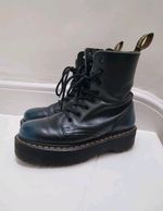 Dr. Martens Jadon Platform Lace-Up Zip Ankle Boots UK 5 EU 38 Black/Blue