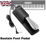 Sustain Foot Pedal with Polarity Switch for Piano Digital Electronic Keyboard
