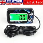 Inductive Tachometer Gauge Engine RPM Meter Engine Tach Hour Meter Digital