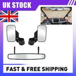 For Kawasaki Mule 3000 3010 4000 4010 UTV Rear View Wide Center Side Mirrors Set