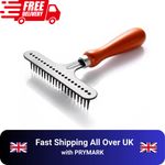 Wood Carpet Groomer Rake Metal Shag Rug Rake New Carpet Rake  Home Accessories