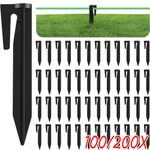 100/200Pcs Robot Mower Perimeter Boundary Cable Wire Lawn Pegs Hooks Anchors UK