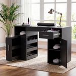 Mobile Manicure Table Nail Desk w/Dust Collector Wrist Rest Wheel Glass Tabletop