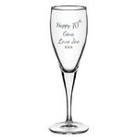 Personalised 6oz Champagne Flute 70th 80th 90th Birthday Gift Any Text Engraved