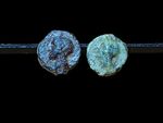2 iron age/Celtic bronze Potins Thurrock type