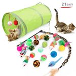 12/20/21x Pet Cat Bells Mouse Toys Kitten Interactive Indoor Toys Bulk Ball Toys