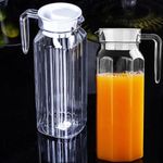 1.1L Plastic Water Juice Jug Refrigerator Pitcher Transparent Drink Bottle Pot