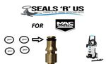 Mac Allister Pressure Washer Quick Release Hose Male End 4 O-Ring Rubber Seals