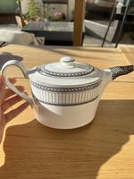 Wedgewood Contrasts Fine Bone China Teapot- Black  And White Geometric Design