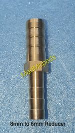 Reducer 8mm to 6mm Fuel Petrol Oil Ethanol E5 E10 Resistant Motorcycle Brass
