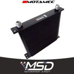 Motamec 34-Row Oil Cooler – 235mm Matrix, -12 AN JIC, Black Alloy