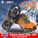 SNOW ANTI SLIP ICE GRIPPERS FOR BOOTS SHOES GRIPS SPIKES CRAMPONS OUTDOOR HIKING