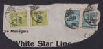 GERMANY 1923 Rouletted 50Md Light Blue Pair SG 341 Used on Piece (CV £2400+)