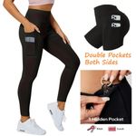 Women High Waist Gym Leggings Pocket Fitness Sports Running Ladies Yoga Pants UK
