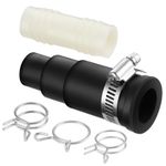 Dishwasher Hose Connector, 1.6cm (small) and 2.2cm (large), Black 