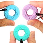 Chewy Doughnut Chewelry Necklace Sensory Biting Aid Chew Toy Kids Autism ADHD UK