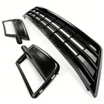 Fits VW CADDY MK4 2015-2021 BLACK FRONT LOWER BUMPER GRILLES & FOG LIGHT COVERS