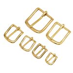 Solid Brass Pin Belt Buckle Leather Craft Hardware Replacement Accessory 13-38mm