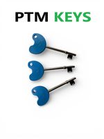 3 x NKS RADAR KEY BLUE Disabled Toilet Bathroom Door Access Easy Turn PTM KEYS