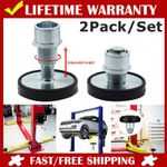 2 PACK Auto Car Lift Telescopic Round Tray Rubber Pads Peg 2-Stage Screw-up Pads