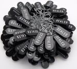 100 Black Wire Padlock Tamper Evident Lockout Electric Meter Tag Security Seal