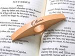 Personalised Wooden Book Page Holder Engraved Name Hands-Free Reading Gift UK