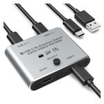 Plmvhpb 8K USB C Switcher - Bi-Directional KVM Switch with 100W PD Power...