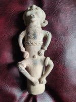 Pre Columbian Style Figurine Clay Pottery 29cm Tall, Date Unknown.
