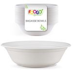 FOOGO Green Disposable Sugarcane Bagasse Bowls Wooden Eco friendly Picnic Bowl