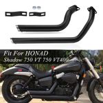 Shortshots Staggered Exhaust Muffler Pipes For Honda Shadow VT750 VT400 ACE750