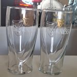 Pair of embossed Guinness pint Glasses
