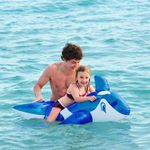 TRANSPARENT INFLATABLE WHALE RIDER WITH HANDLE BEACH SWIMMING POOL HOLIDAY FUN