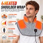 Heated Wearable Shawl Blanket USB Electric Neck Shoulder Wrap 3 Zones Warm Gift