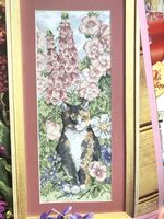 In The Pink ! Tortoiseshell Cat Cross Stitch Gold Chart