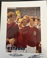 Geoff Hurst And Jack Charlton Dual Signed Famous Photo 16 X 23 Coa
