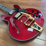 Semi-hollow Body ES335 Electric Guitar Mahogany Body Gold Hardware