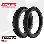 RINALDI RS47 110/90-19 80/100-21 COMPETITION MOTOCROSS TYRE PAIR COMBO