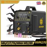 HZXVOGEN 6in1 MIG&CUT Machine 250A IGBT 2T/4T Aluminium MIG HF TIG Cutter Combo