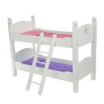 Doll Bunk Bed Wooden Ladder 18" Dolls Olivia's Little World White Teamson Kids