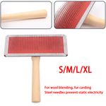 1PC Handle Shedding Wool Carding Combs Felting Hand Carders Preparation UK