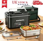 Heated Lunch Box 1.2L&20000mAh Cordless Electric Lunch Box Rechargeable for Work