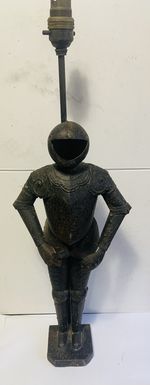 Antique Miniature Suit Of Armour (repurposed As A Lamp)