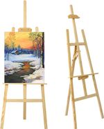 5FT Studio Wooden Easel Display Art Craft Artist Wedding Painting Stand For Gift