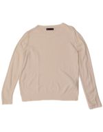 Marks & Spencer Womens Boat Neck Jumper Sweater UK 14 Medium White Acrylic EF15